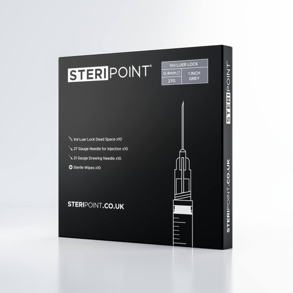 STERIPOINT™ 27G 1″ Grey All-In-One Cycle Pack (1ml Barrel)